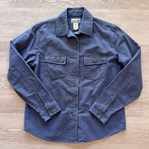 Women's Blue Button-Up Shirt